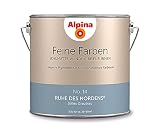Alpina Feine Farben – No. 14 Ruhe des Nordens® – edelmatte Innenfarbe - Wandfarben für einzigartige Farbwirkungen und Raumstimmungen – Stilles Graublau – 2,5 Liter