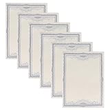 ULTECHNOVO Papel sin Impresión A4 Borde 12k, 6 Hojas por Paquete, Núcleo de Papel Color Marfil, para Certificados de Graduación y Reconocimientos en Formato Horizontal o Vertical