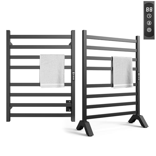WONDERSKY Towel Warmer Rack, 8-Bar Stainless Steel Heated Towel Racks for Bathroom - Waterproof Wall...