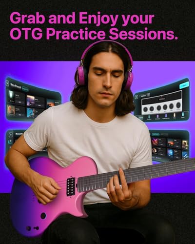 Image of Enya Electric Guitar Nova Go Sonic Smart Electric Carbon Fiber Guitarra with 10W Wireless Speaker, Onboard Presets, All-in-One Portable Rig for Street Performers & Home Studios, 2-Year Warranty