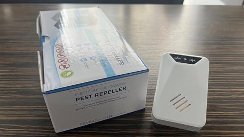 Paquete de 2 repelentes ultrasónicos de control de plagas, repelente electrónico de arañas para interiores, para insectos, cucarachas, roedores, hormigas, insectos, mosquitos, ratas, ratones