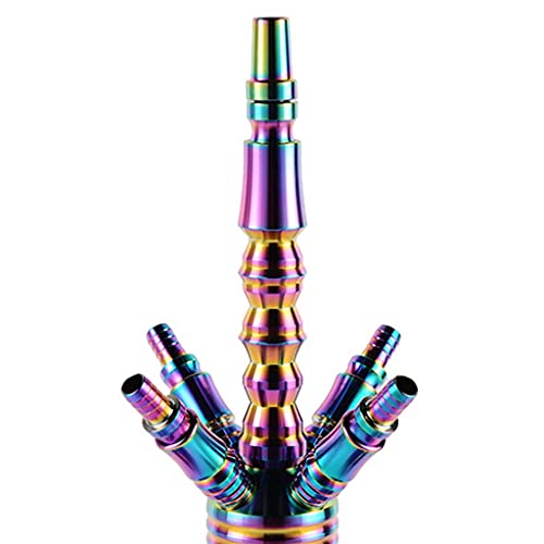 Araber Luxus 23,6" Arabische Shisha Set mit 1 Schlauch Glas Shisha-Kit Mit Shisha Zubehör (Galvanisieren Bunt) – Bild 7