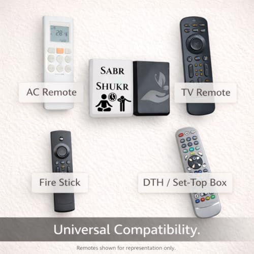 Image of Rainbow Dots Dual Color Remote Holder for Wall - | Universal AC, TV, DTH,Fire TV Stick Remote Organizer | No Drill 3M Mount | ABS Plastic | Made in India (Sabar Sukar)