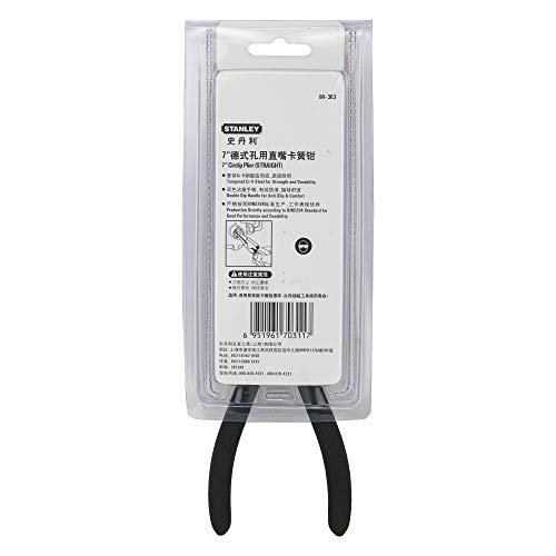 Image of STANLEY 84-363-23 180mm /7'' Internal Straight Circlip Plier (Black and Silver)