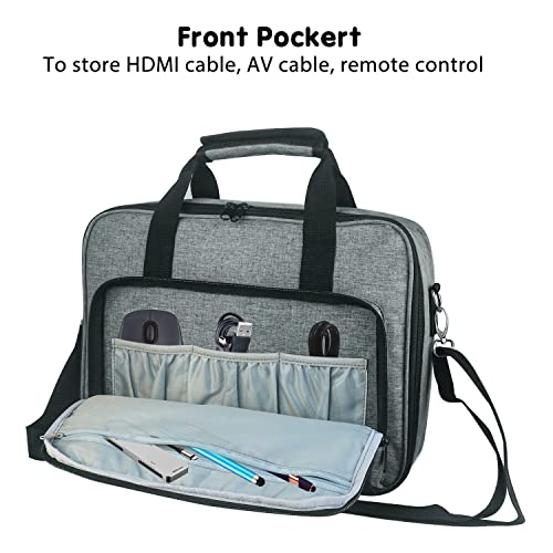 Miniatura 3 de Maleta De Proyector, Paquete De Proyector Compatible Con La Mayoría De Los Proyectores Y Accesorios Principales, Paquete De Viaje Almacenado Con Bolsillo De Ordenador Portátil Y Correas Para Hombros