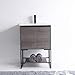 URBANIA Vanity 24" Wide -2 Door/Shelf, Classic Gray, with Sink