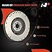 A-Premium Clutch Flywheel Compatible with - 2001-2007 - Chevrolet Silverado 1500 2500 3500 & GMC Sierra 2500 HD, Sierra 3500 Classic, 4.8L 6.0L, 6 Bolt Holes, 168 Teeth, Manual Transmission