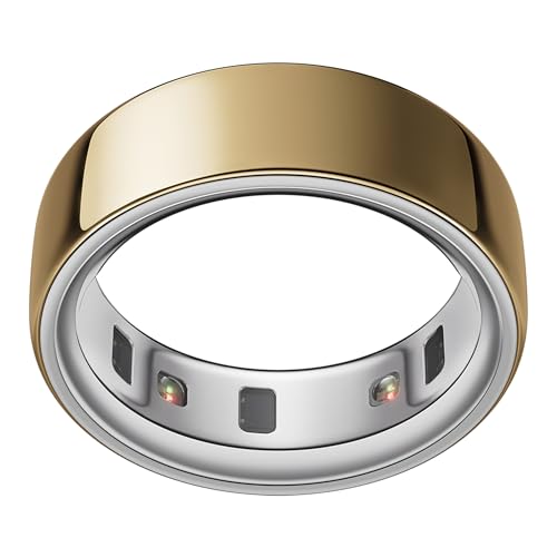 Image of OURA Ring 4 - Gold - Size 12 - Smart Ring | Size First Ring 4 Sizing Kit | Sleep Tracking Wearable - Heart Rate - Fitness Tracker - Up to 8 Days Battery Life