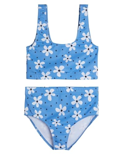 Real Essentials 3 Pack: Girl's 2-Piece Beach Sport Bikini Swimsuit - Swimwear for Girls UPF 50+2