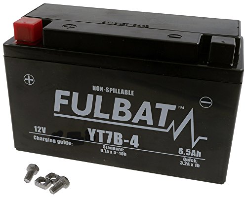 Batería moto YT7B-4 12V 6Ah Fulbat para arranque sin mantenimiento