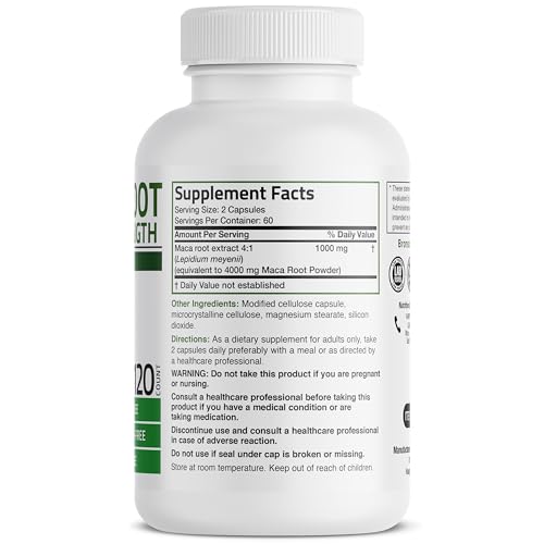 Bronson Maca Root Extra Lepidium Meyenii, Non-GMO, 120 Vegetarian Capsules - Thumbnail 2