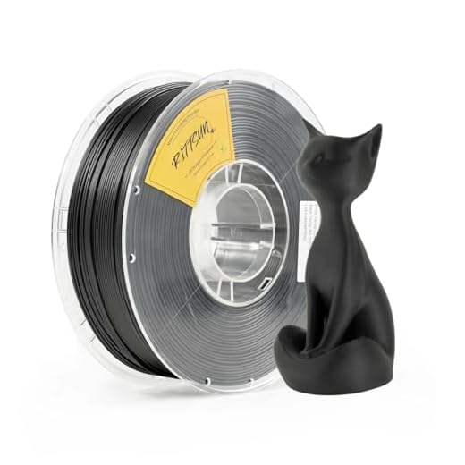RITTSUN PETG Carbon Fiber Filament 1.75mm, 15% Carbon Fiber Reinforced PETG CF Filament, High Strength & Matte Finish, Dimensional Accuracy +/-0.02mm, 1KG Spool for Most FDM 3D Printers（Black PETG-CF）