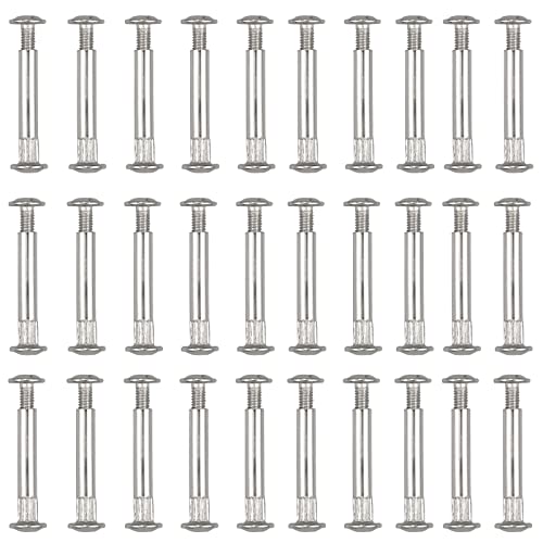 30 Stück Verbindungsschrauben,M4 Schrankverbinder Möbelschrauben Hülsenschrauben Möbelverbinder Schrauben Verbinder für Möbel Holzbrettern Schränken Cover