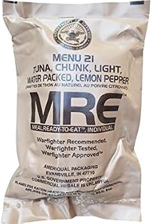 Ultimate 2018 US Military MRE Complete Meal Inspection Date January 2018 or Newer (Lemon Pepper Tuna)