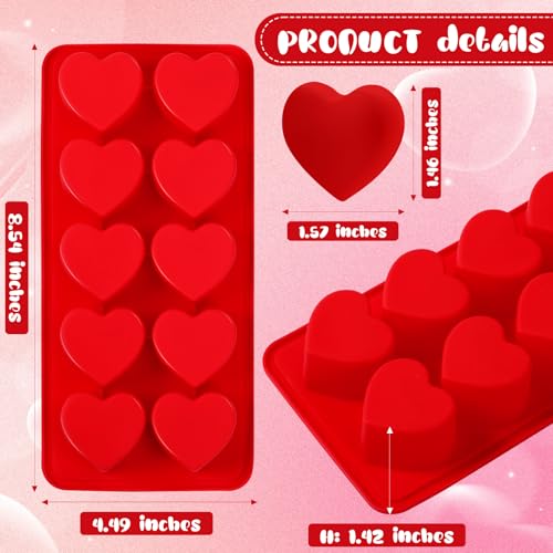 Hushee 3 Pack de Moldes para Cubos de Hielo en Forma de Corazón miniatura 2