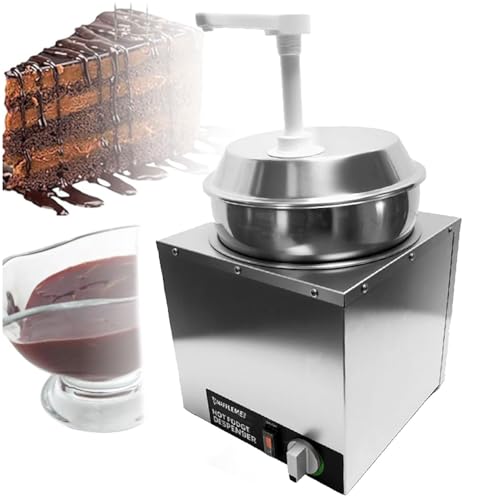 Dispensador eléctrico de queso – Calentador comercial de caramelos calientes, calentador de salsa de nacho ajustable para cafeterías (2 L)