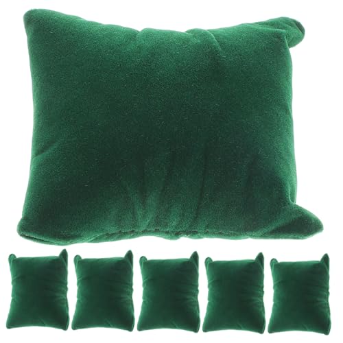 Homoyoyo 10 Piezas Bolsa De Almohada De Exhibición Almohadas Pulsera Brazalete Cojines Bolsa De Reloj De Terciopelo Cojines Pulsera Ver Cojín Ver Almohada Olive Green Lleno De Hilo De Seda