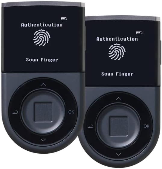 Hardware Wallet – Biometric Cold Wallet for Crypto with Fingerprint Authentication | Secure Bluetooth Storage for Bitcoin, Ethereum, XRP, XDC, Solana, Stablecoins & More. (Double unit)