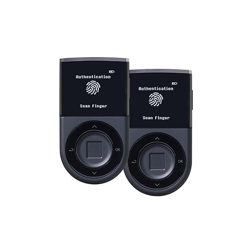 D'CENT Hardware Wallet – Biometric Cold Wallet for Crypto with Fingerprint Authentication | Secure Bluetooth Storage for Bitcoin, Ethereum, XRP, XDC, Solana, Stablecoins & More. (Double unit)