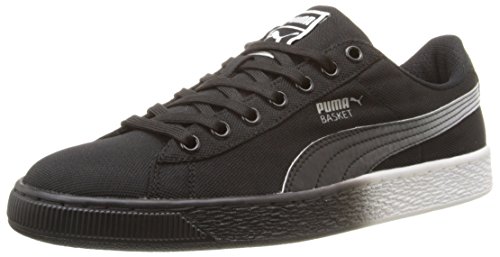 PUMA Men's Basket Classic Mesh Fade Sneaker, Black, 9.5 D US