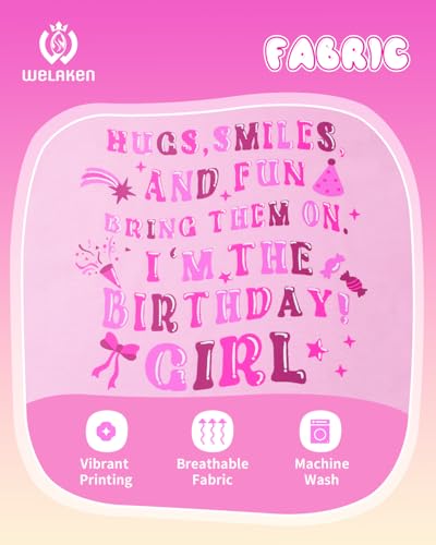 Image of WELAKEN Girls Soft T-Shirt with Curved Hem, Breathable Stretchy Rayon Crewneck Short Sleeve Tees, Kids Everyday Basic Top