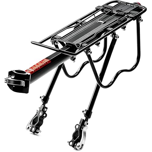MarkShop Rear Bike Rack Best Bike Rear Rack for Panniers Adjustable Lightweight Bike Pannier Rack for Commuting & Touring 51KG Aluminum Alloy Pannier Rack with Reflector