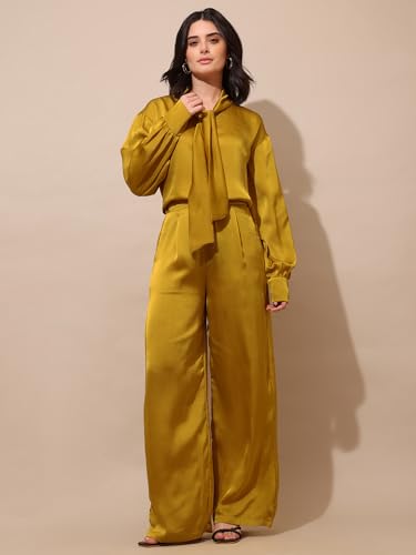 Image of PURVAJA Women's Midi Satin Co-Ords