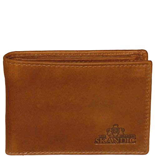 Preisvergleich Produktbild The Skandinavian Brand RFID Geldbörse Querformat Cognac