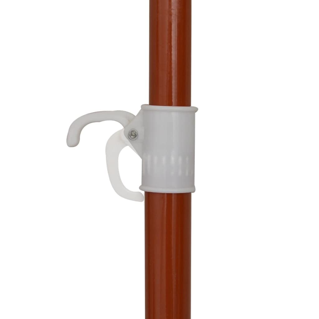Ombrellone da giardino, balcone, con asta in legno, 400 x 300 cm, nero, adatto per balcone, spiaggia, terrazza, talpa, 210 x 230 cm (Durchmesser x H)