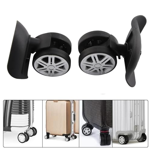 Estink Luggage Wheels, Replacement Wheels with Screws, Black 1 Pair Luggage Replacement Wheels Mute Swivel Suitcase Luggage Caster Wheels Repair Parts4