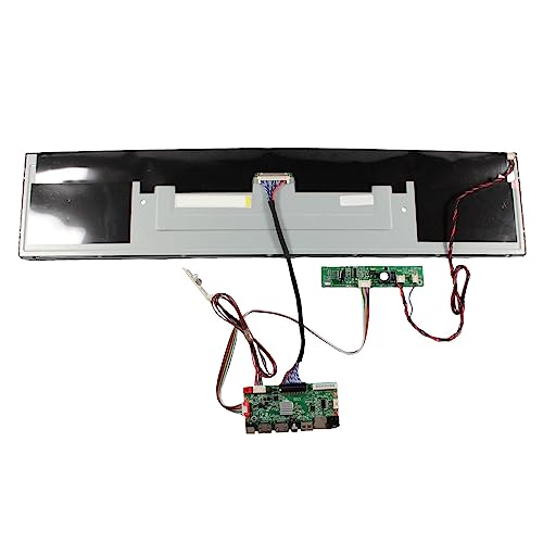 Image of 24 inch 1920x360 DV240FBM-NB0 30pin IPS Stretched Bar LCD Screen | and H /D USB SD Audio LVDs Controller Board,for DIY Gaming Marquee Monitor /Supermarket Shelf Display