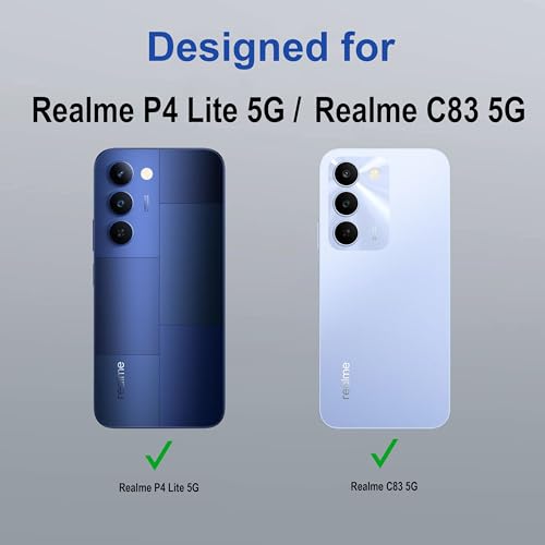 Image of amazon basics Back Case Cover for Realme P4 Lite 5G | Scratch-Resistant Back Cover | Clear