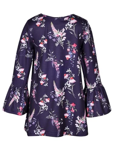 Bonny Billy Girl's Clothing Set 2 Pcs Floral Ruffle Long Sleeve Jersey Top + Leggings4