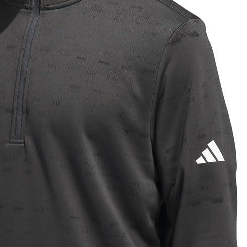 adidas Men's Core Printed 1/4 Zip Golf Pullover Charcoal/Black Xl4