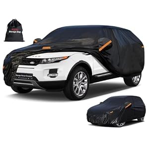 Kayme 7 Layers SUV Car Cover Custom Fit for Land Rover Range Rover Evoque (2011-2026), Waterproof All Weather for Automobiles,Rain Sun UV Protection.Black