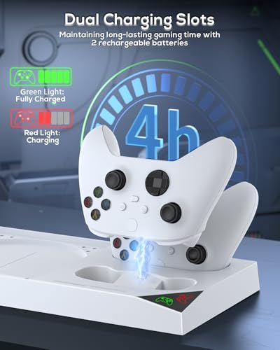 Image of MENEEA Cooling Fan &Charging Stand for Xbox Series X Console and Controller