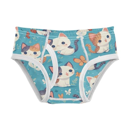 Wusikd Cute Cats Boys' Underwear Cotton Butterflies Boys Briefs Soft Toddler Underwear 2T