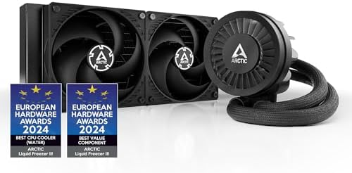 ARCTIC Liquid Freezer III 240 - Water Cooling PC, AIO CPU Water Cooler, Intel & AMD, Efficient PWM-controlled pump, Fan: 200–1800 rpm, LGA1851 and LGA1700 Contact Frame - Black