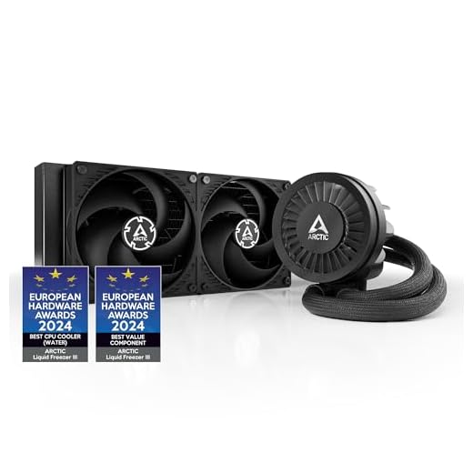 ARCTIC Liquid Freezer III 240 - Water Cooling PC, AIO CPU Water Cooler, Intel & AMD, Efficient PWM-controlled pump, Fan: 200–1800 rpm, LGA1851 and LGA1700 Contact Frame - Black