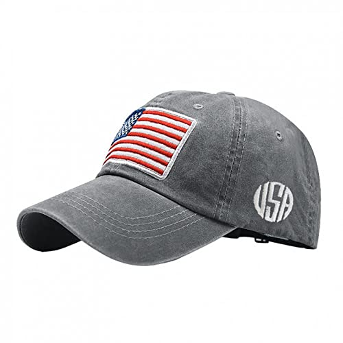 ZHINIAN Casquette de baseball vintage délavé pour adultes avec lettres imprimées, tendance, réglable, chapeau d'été classique, gris, taille unique Cover