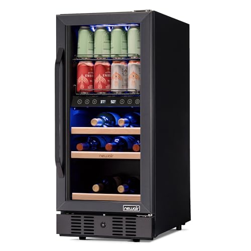 Newair NWB057BSD0 24 Inch Wine And Beverage Refrigerator, 13 Bottle And 48 Can Dual Zone Drink Cooler, Black Stainless Steel Built-In Beer And Wine Cooler Refrigerator thumb #21