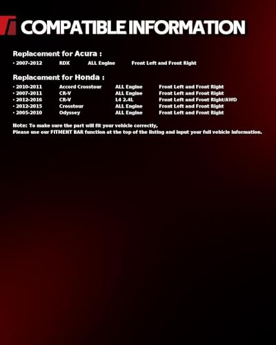 Image of Torchbeam Front Brake Calipers Set for Honda 2012-2016 CR-V 2.4L, Honda 2007-2011 CR-V, Honda 2005-2010 Odyssey, Front Left and Front Right Calipers Replace # 19B2958+19B2959