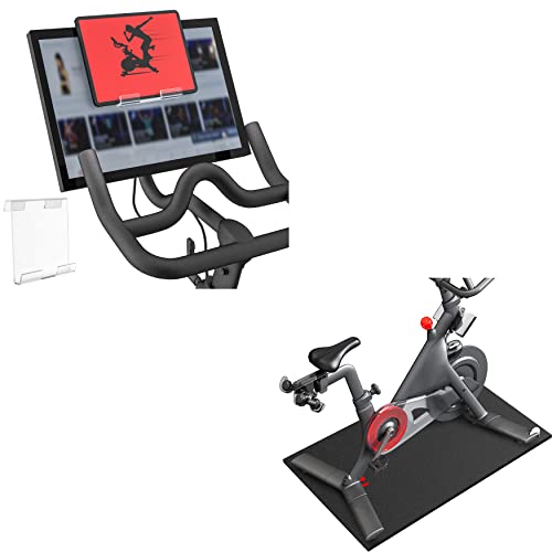 Crostice Bike Mat 24" * 48" Compatible With Peloton Original Bike & Bike Plus & Treadmill, Tablet Holder Compatible With Peloton Bike & Bike Plus & Row & Tread #TOP11