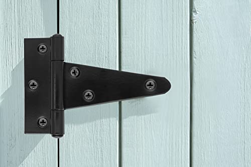 Image of Design House 189373-MB T-Hinge 4 inch x 2.5 inch for Gate or Shutter 4-Pack Matte Black