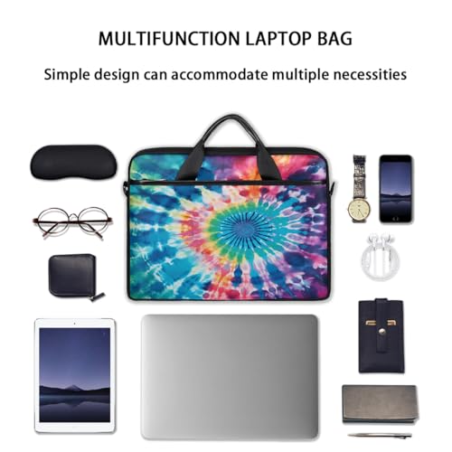 Bolso para portátil de 15 pulgadas estilo Tie Dye colorido miniatura 7