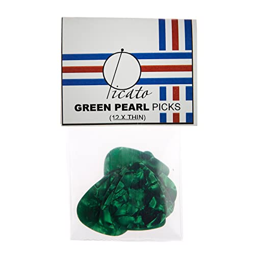 Picato Pearl Lot de 12 médiators fins Vert - Les Beatles, Paul McCartney, John Lennon, RIngo Starr, George Harrison Picato Pearl Lot de 12 médiators fins Vert – Image 3