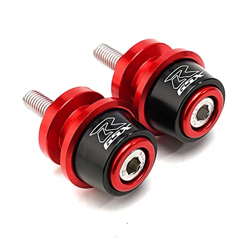 Motorcycle Swing Arm Spools Sliders CNC Swing Arm Stand Screw Swingarm Stand Paddock Compatible for Suzuki GSXR1000 GSXR1300 GSXR600 GSXR750 GSXR 125 GSXR 150 (Red)