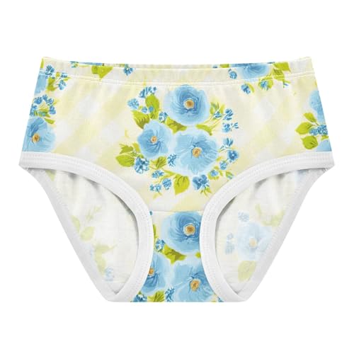 Animals Toddler Underwear Floral 2t Cotton Panties Little Girl Light Blue Flowers Green Briefs Girls Undies