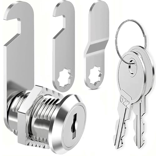 Litensh Scurity Cabinet Cam Locks 25mm, Mailbox Lock with Key Different, Letter Post Box Lock