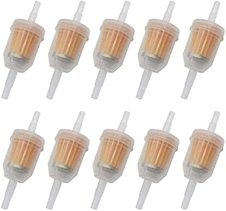 OBPSFY 10 Pcs Fuel Filter ,Inline Petrol Filter,Fits for 6mm 8mm Tube Lawn Tractor Motors Petrol Filter ,for Car Motorcycle Scooters